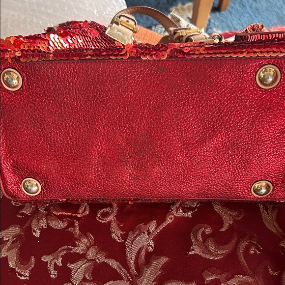 Michael Kors Grayson Sparkling orange Sequin Satchel - Picture 10 of 10